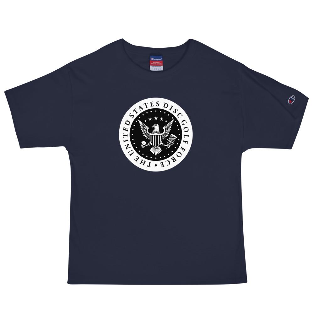 Men's United States Disc Golf Force Champion T-Shirt Circle Disc Golf